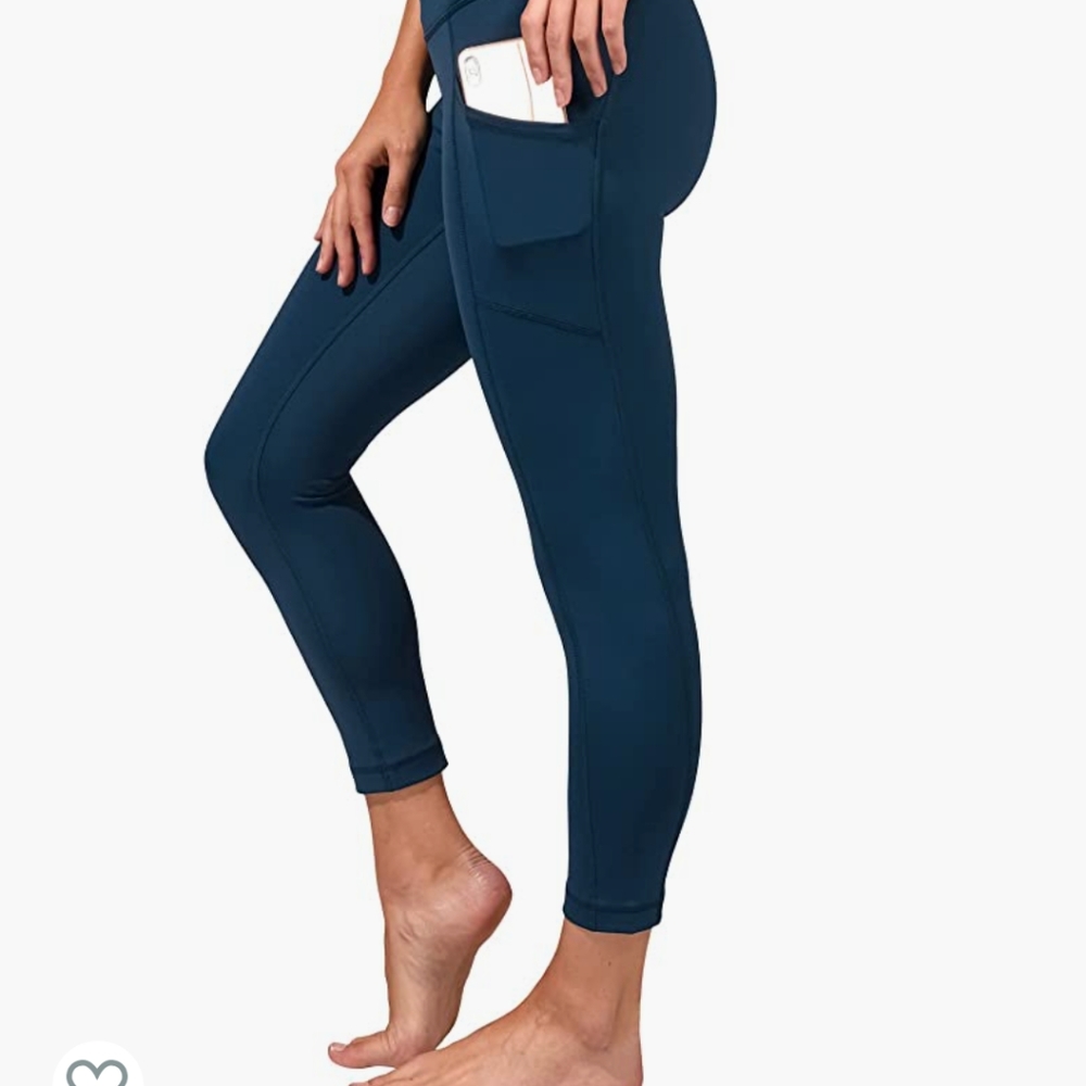 NWT 90 Degree By Reflex High Waist Squat Proof Yoga Capris with Side Pocket
